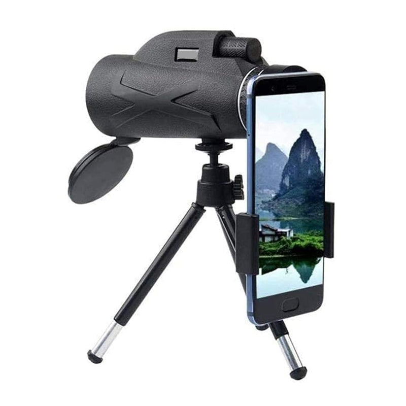 Night Vision 80x100 HD Monocular Telescope with Tripod and Phone Adapter