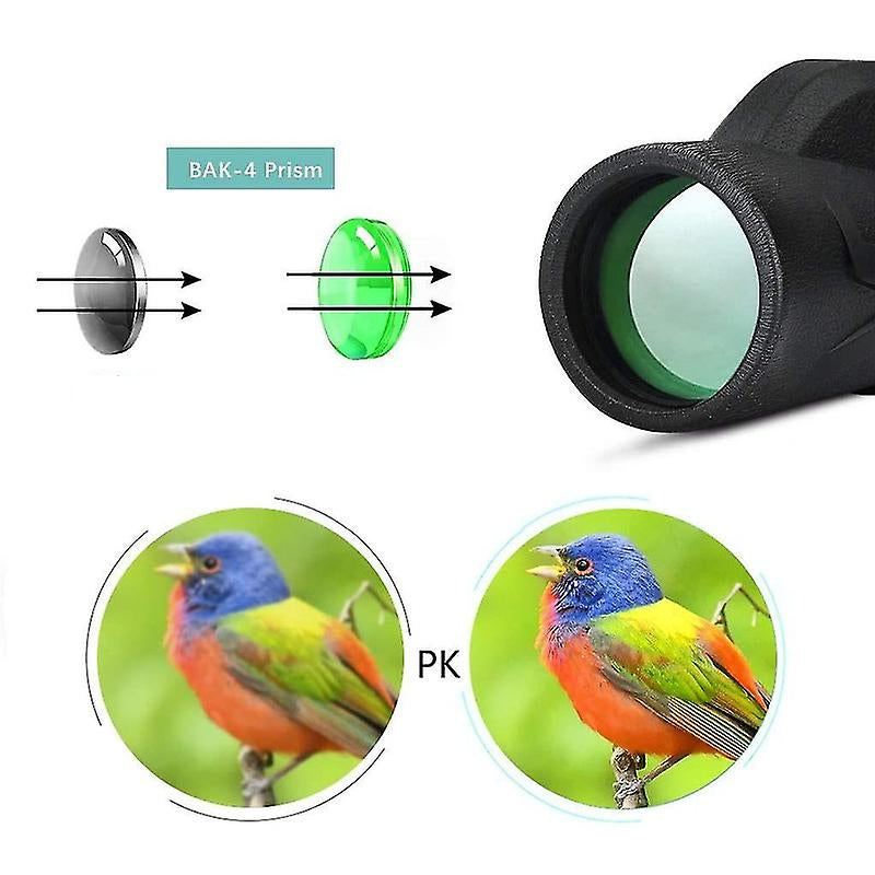 Night Vision 80x100 HD Monocular Telescope with Tripod and Phone Adapter