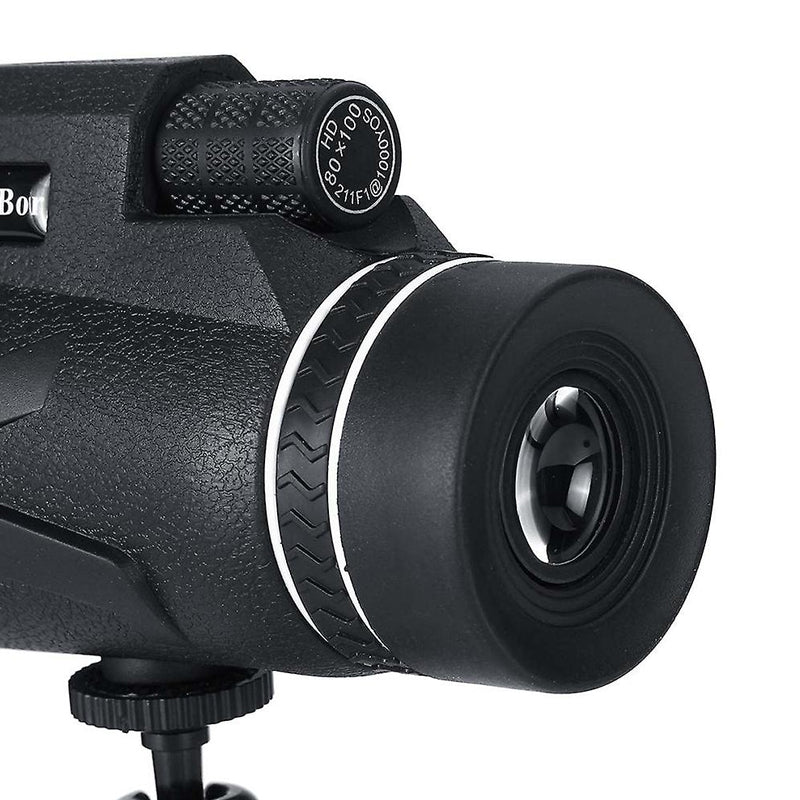 Night Vision 80x100 HD Monocular Telescope with Tripod and Phone Adapter