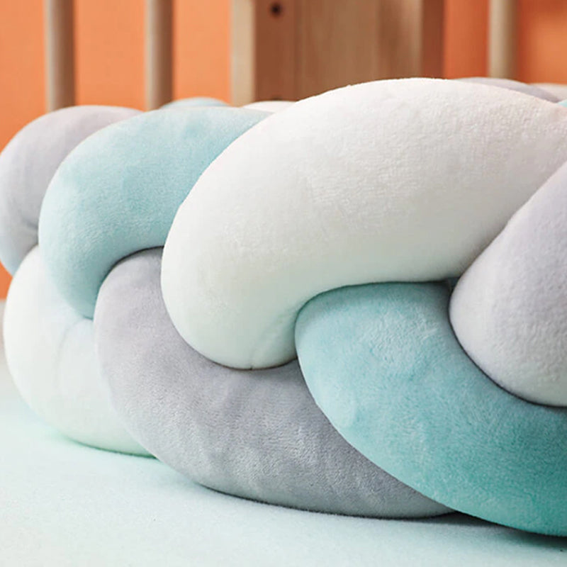 4M Cotton Nursery Protective Braided Bumper Handmade Crib Cushion