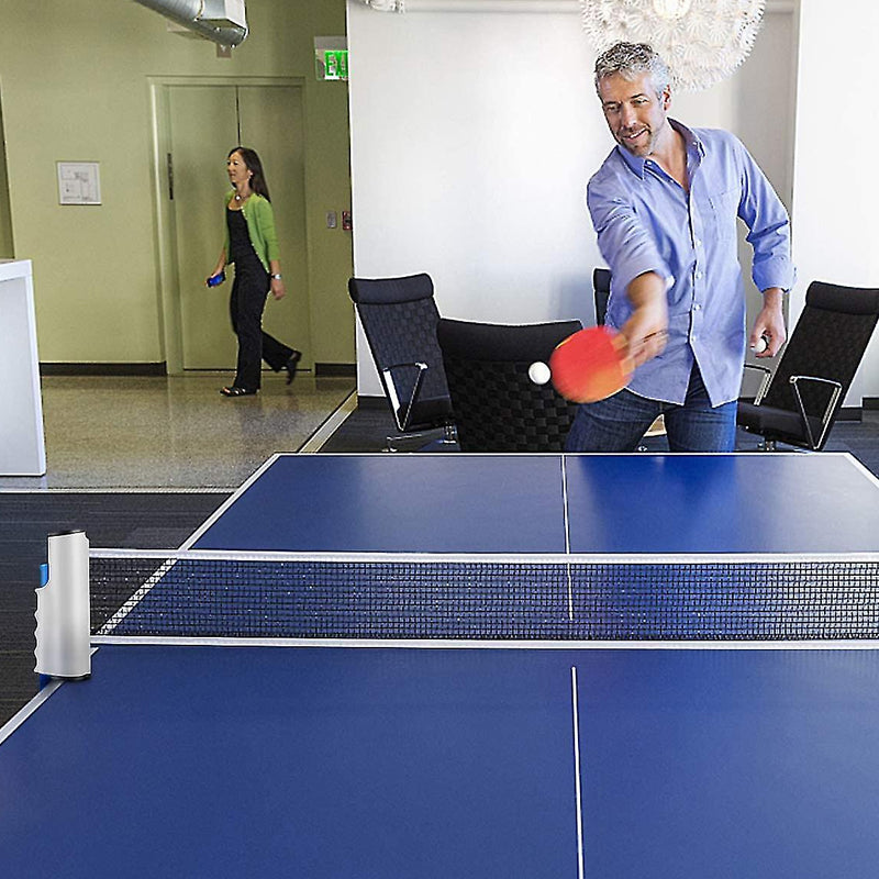 2-Player Table Tennis Play Set with Retractable Net with Balls and Paddles