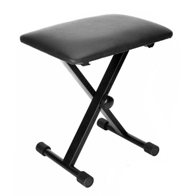 3 Level Adjustment PU Leather and Foam Collapsible Piano Stool Musical Chair