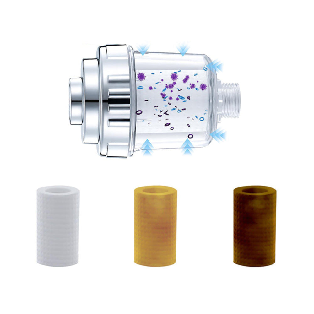Shower Head Tap Bath Water Filter with 1 Filter and 6 PP Cotton Cartridge