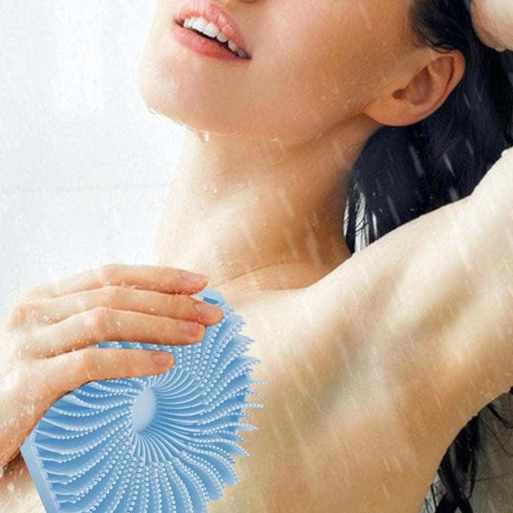 Antimicrobial Washer Silicone Exfoliating Body Scrubber for Sensitive Skin
