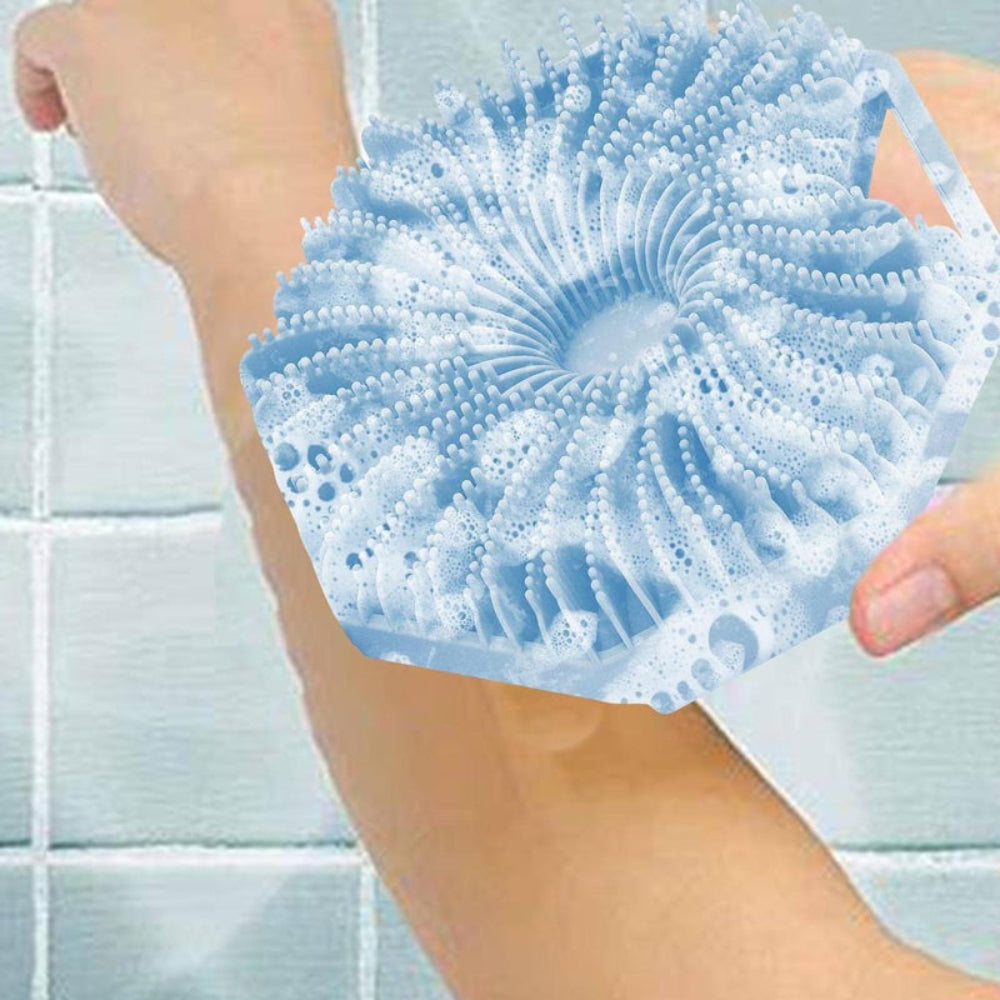 Antimicrobial Washer Silicone Exfoliating Body Scrubber for Sensitive Skin
