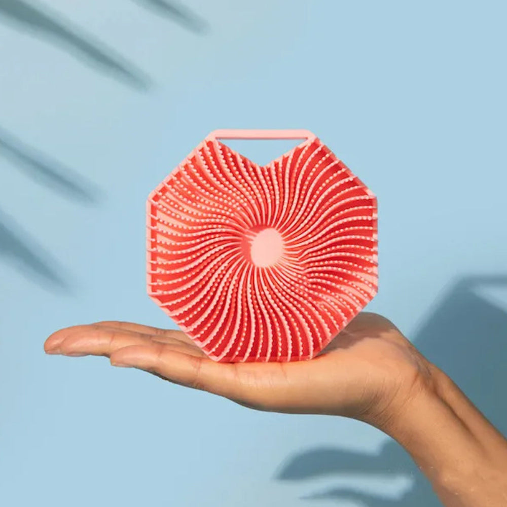 Antimicrobial Washer Silicone Exfoliating Body Scrubber for Sensitive Skin