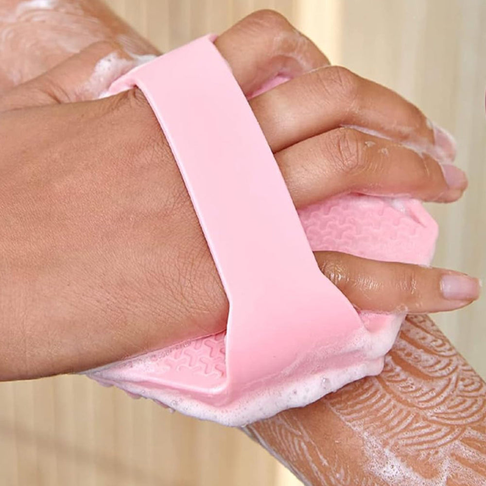 Antimicrobial Washer Silicone Exfoliating Body Scrubber for Sensitive Skin