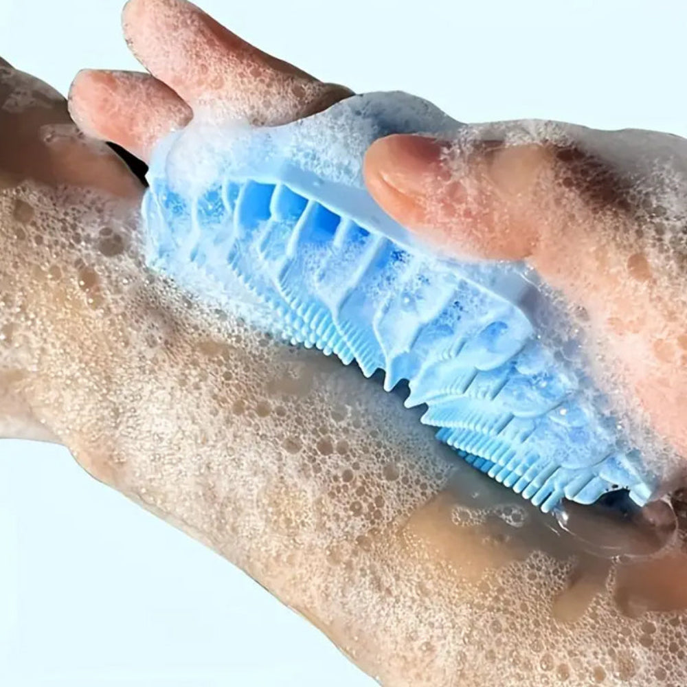 Antimicrobial Washer Silicone Exfoliating Body Scrubber for Sensitive Skin
