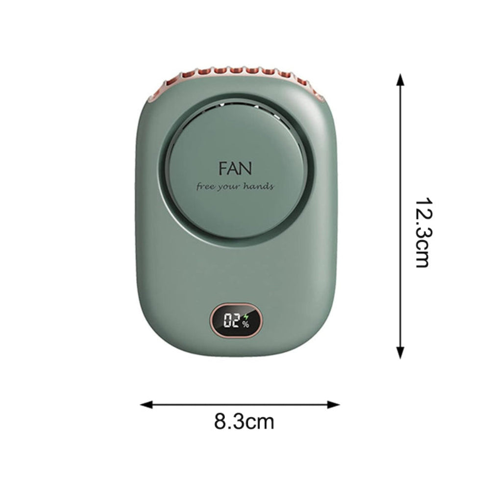 3 Speed Bladeless Neck Hanging Portable Air Cooling Fan- USB Charging