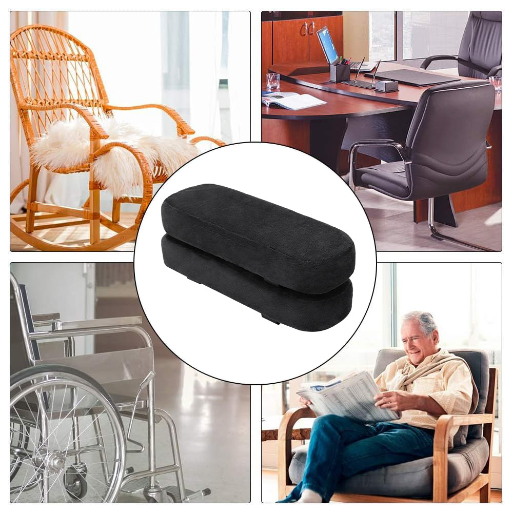 COMFEYA 2 Pack Soft and Comfortable Thick Chair Armrest Pads with Memory Foam