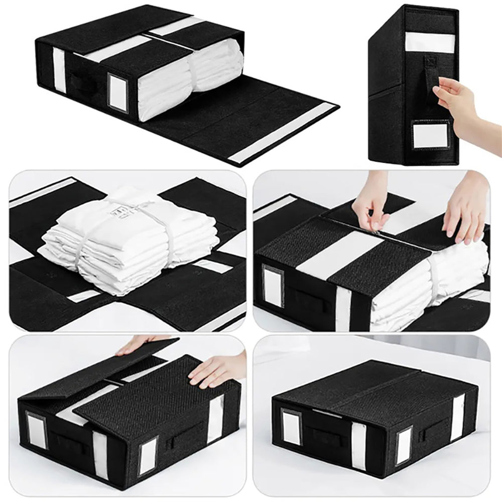 Foldable Bedding Sheet Storage Box Linen Wardrobe Organizer