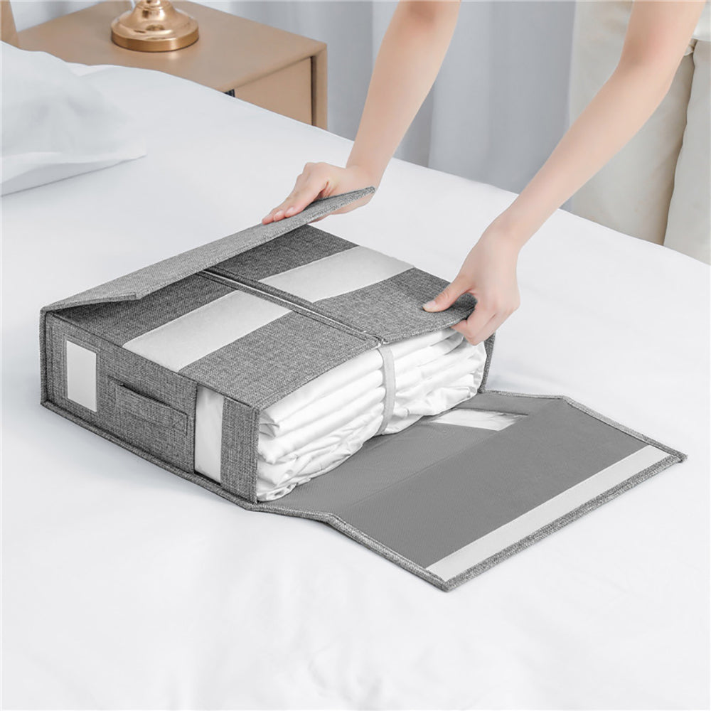 Foldable Bedding Sheet Storage Box Linen Wardrobe Organizer