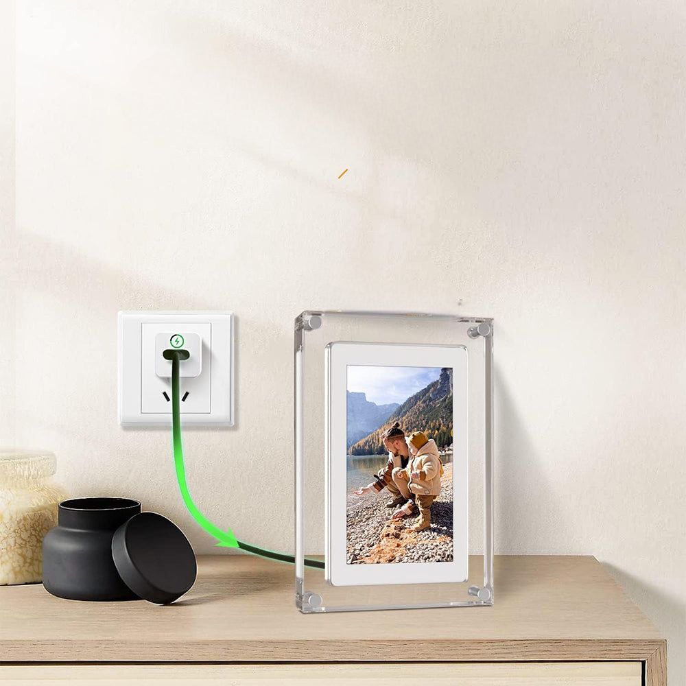5 Inches Acrylic Digital Video Frame for Home Décor and Heartfelt Gift USB -Rechargeable