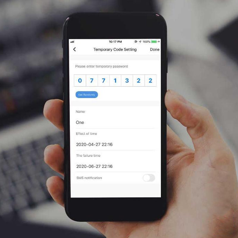 Electronic Wireless Fingerprint Recognition Smart Key Entry Door Lock