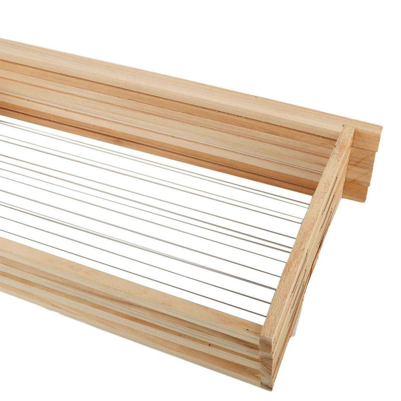 10 Pcs Unwaxed Assembled Wired Wooden Frames Beekeeping Supplies