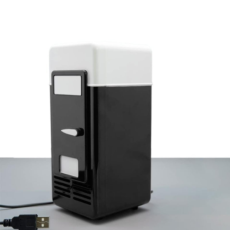 Hot and Cold Single Can Mini Desktop Beverage Refrigerator- USB Plugged-in