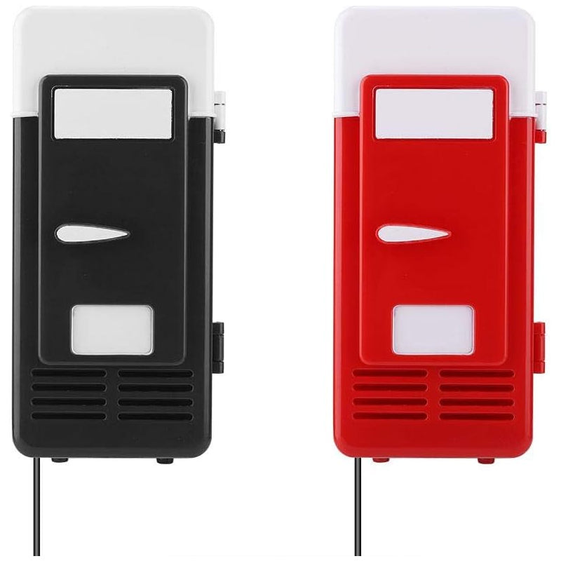 Hot and Cold Single Can Mini Desktop Beverage Refrigerator- USB Plugged-in