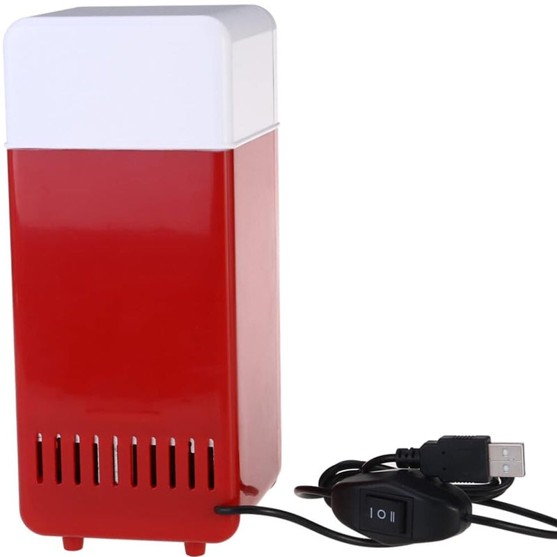 Hot and Cold Single Can Mini Desktop Beverage Refrigerator- USB Plugged-in