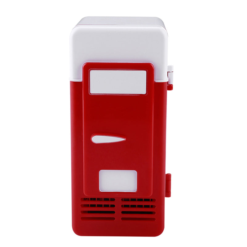 Hot and Cold Single Can Mini Desktop Beverage Refrigerator- USB Plugged-in