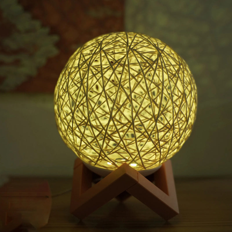 Kids Room Night Light Creative Rattan Ball Night Lamp USB Charging Kids' Gift