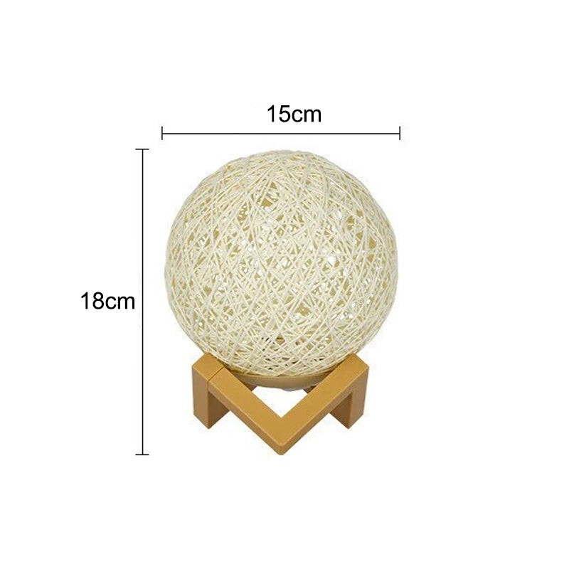 Kids Room Night Light Creative Rattan Ball Night Lamp USB Charging Kids' Gift