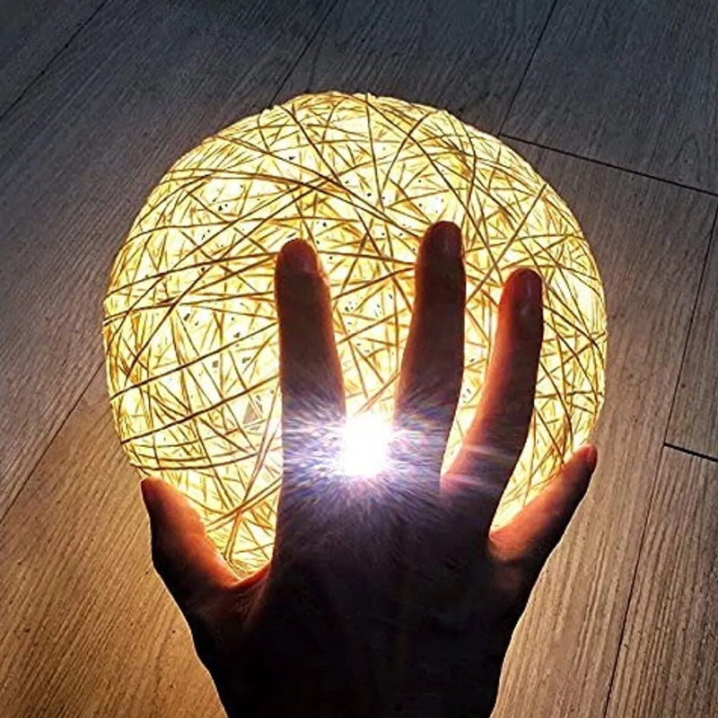 Kids Room Night Light Creative Rattan Ball Night Lamp USB Charging Kids' Gift