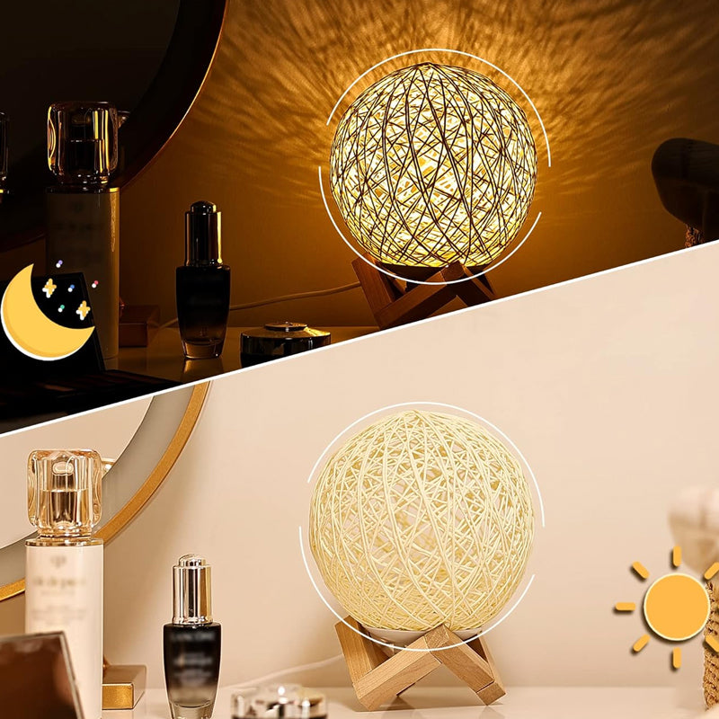 Kids Room Night Light Creative Rattan Ball Night Lamp USB Charging Kids' Gift