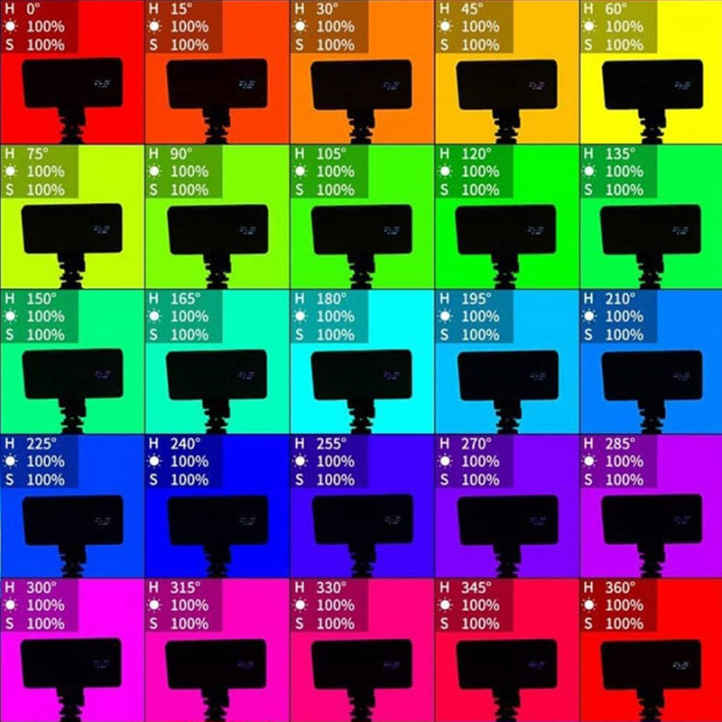 RGB LED Video Light Photography Fill Camera Lighting Panel- USB Rechargeable