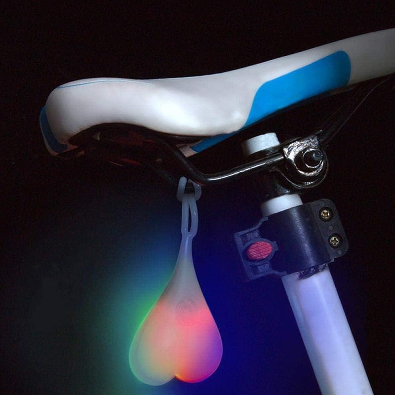 Silicone Heart Shape Cycling Lights for Bicycle LED Indicator Tail Lights