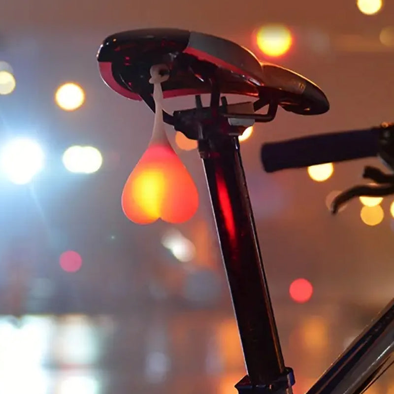 Silicone Heart Shape Cycling Lights for Bicycle LED Indicator Tail Lights