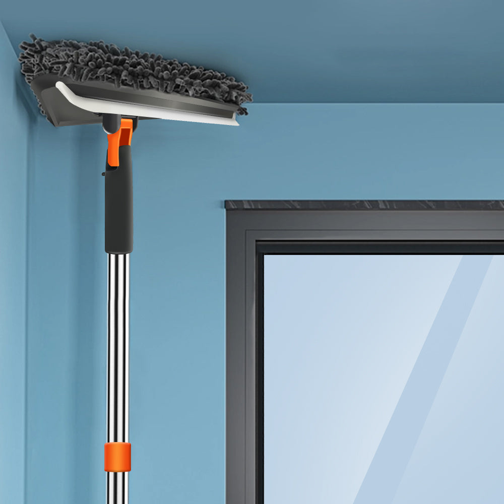 CLEANFOK Triangular Window Wall Cleaner Mop - High Reach Cleaning Made Easy