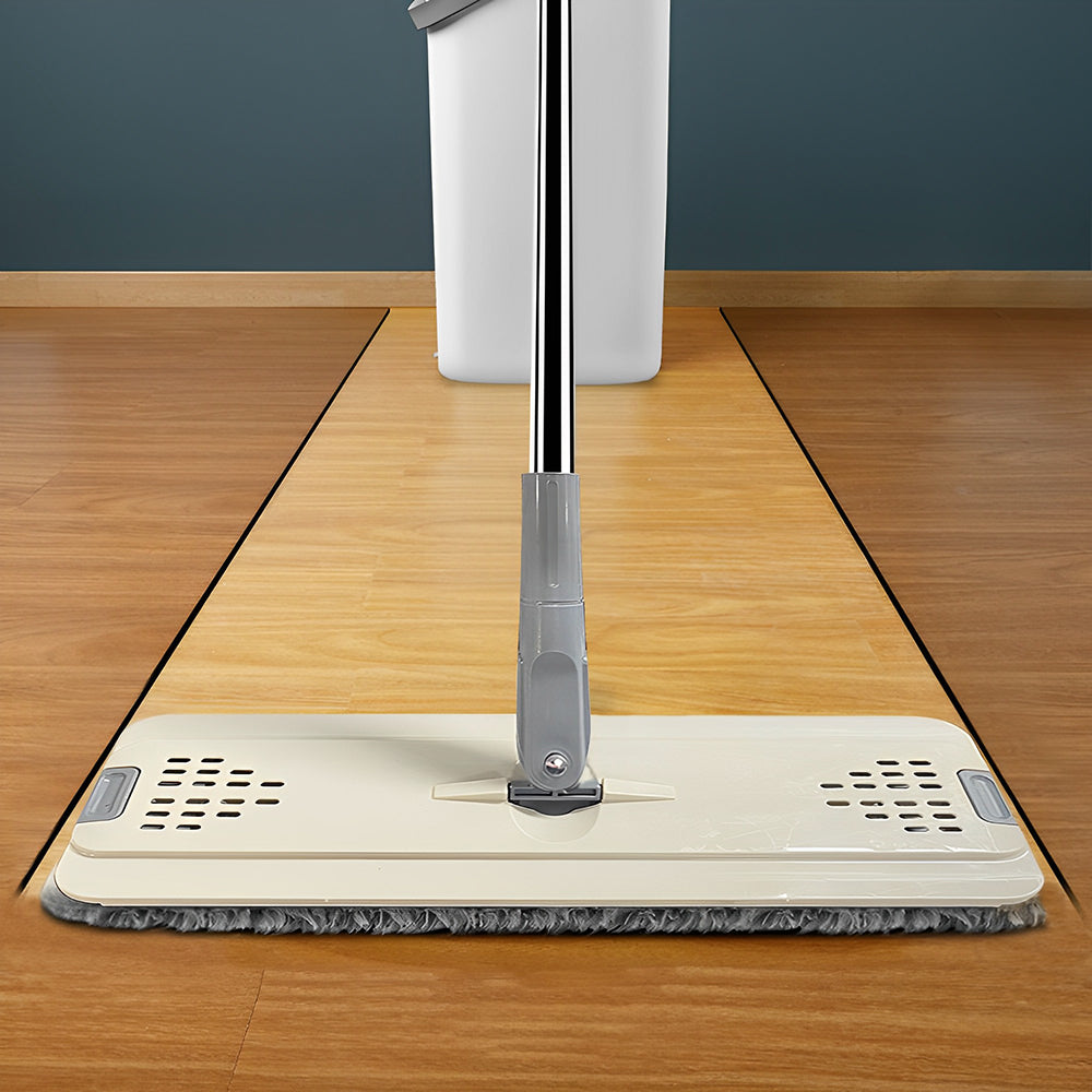 CLEANFOK Microfiber Mop with Bucket and 4 Washable Pads - Versatile Cleaning Solution