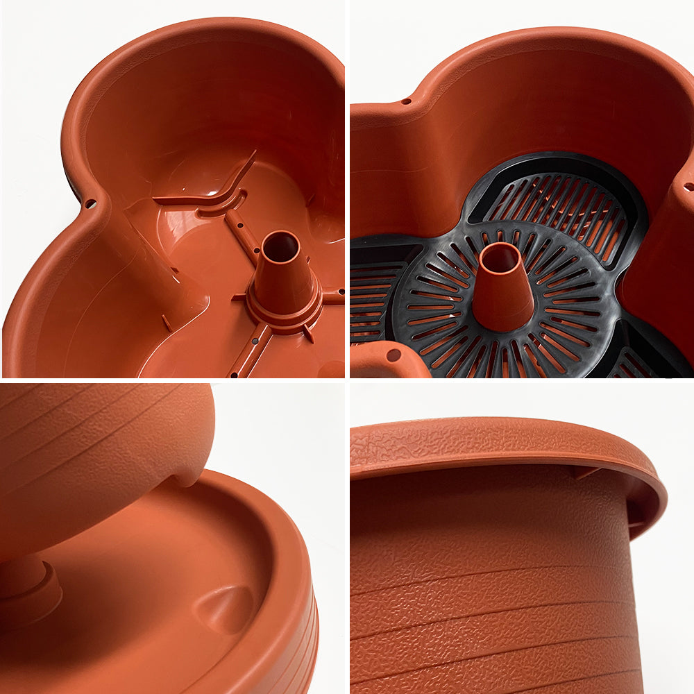 GREENHAVEN 5-Tier Stackable Vertical Garden Planter Pots - Space-Saving Planting Solution