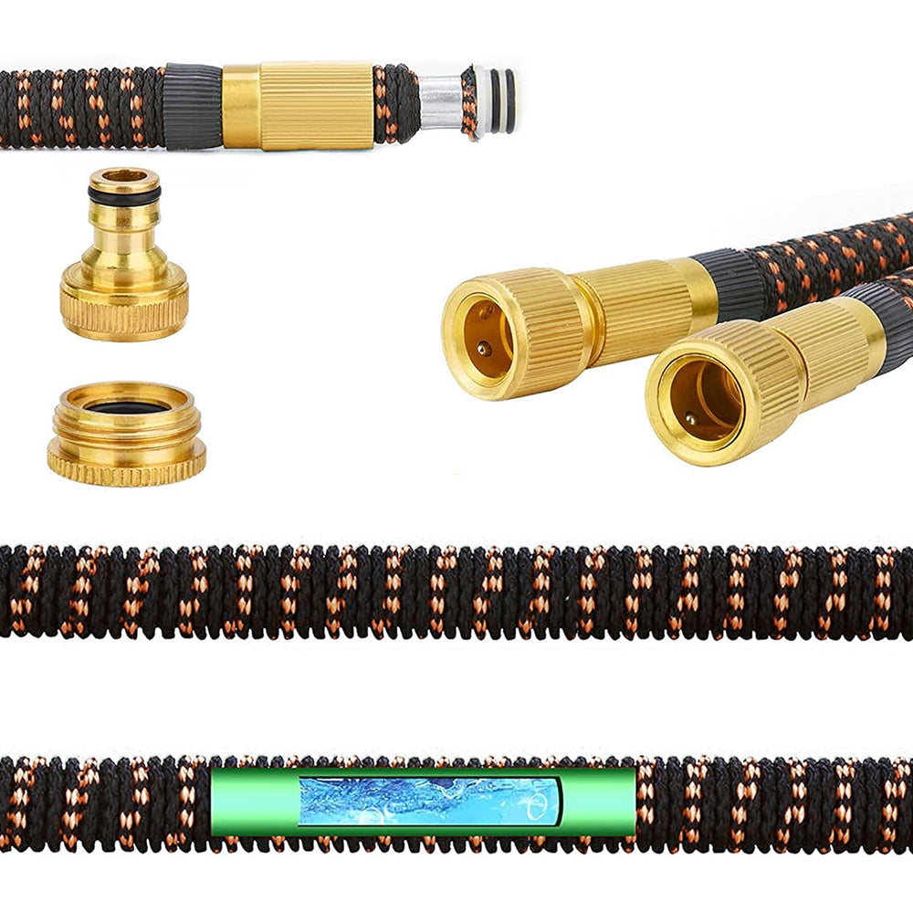 GREENHAVEN Expandable Garden Hose with 10 Spray Patterns Nozzle