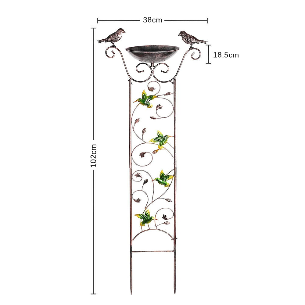 GREENHAVEN Bird Bath with Trellis for Climbing Plants