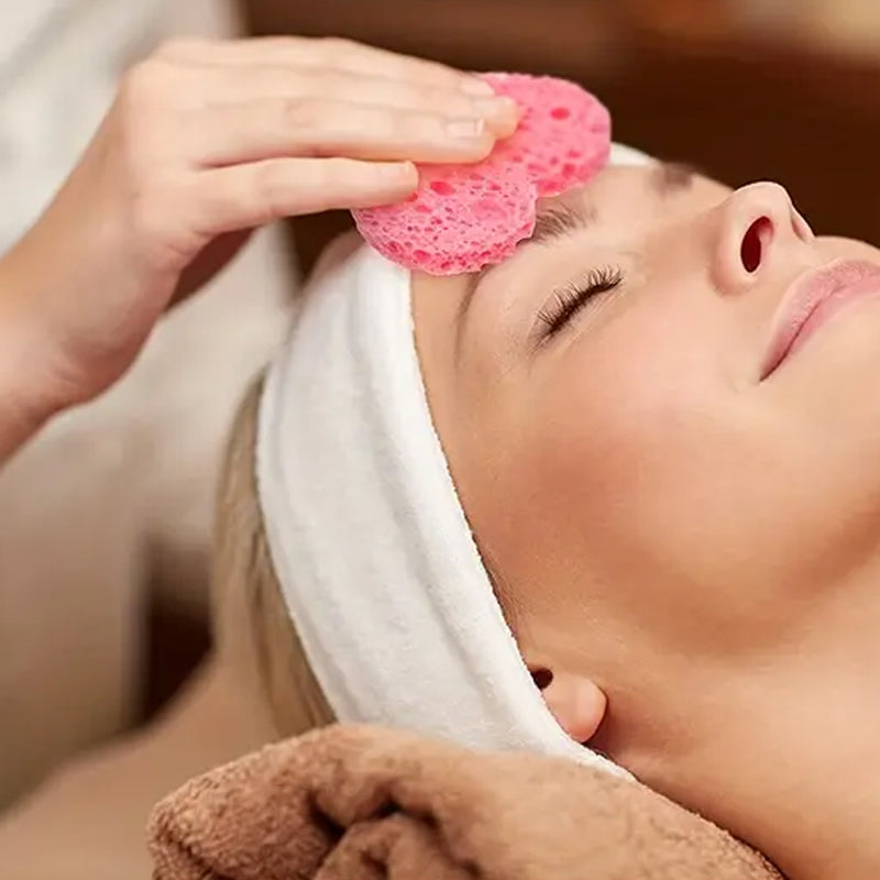 50 Pcs Heart Shaped Natural Cotton Compressed Facial Cleansing Sponge