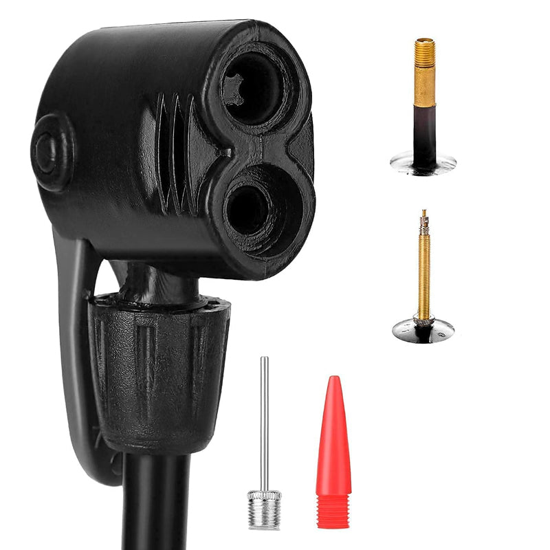 Bike Floor Pump Portable Anti-Slip Tyre Inflator with Pressure Gauge