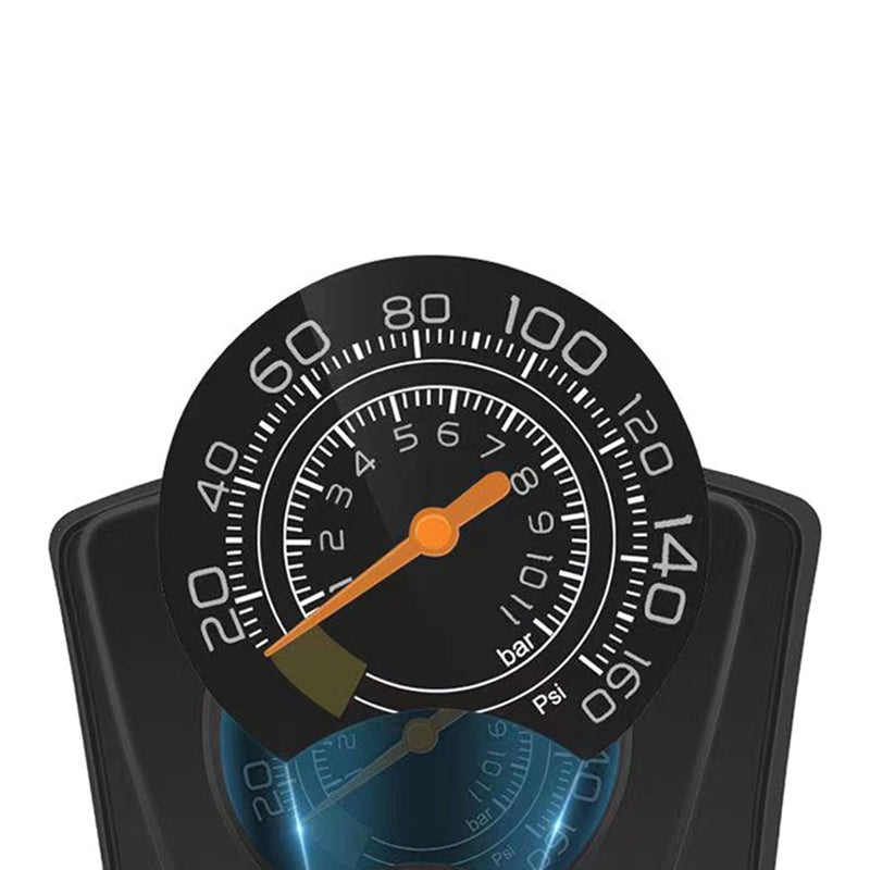 Bike Floor Pump Portable Anti-Slip Tyre Inflator with Pressure Gauge