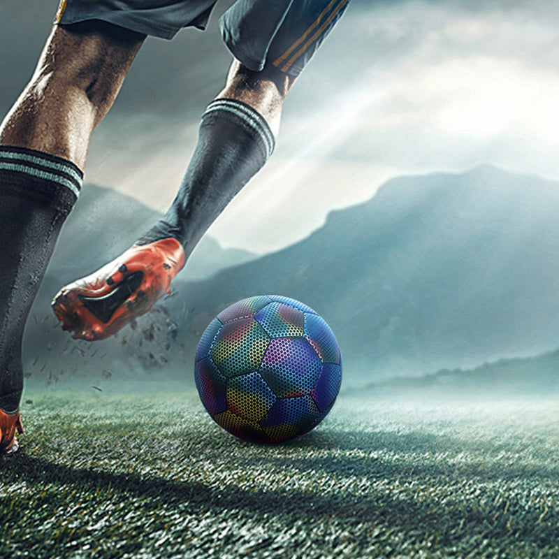 Reflective Football Glow in The Dark Soccer Ball Size 5 Training Ball