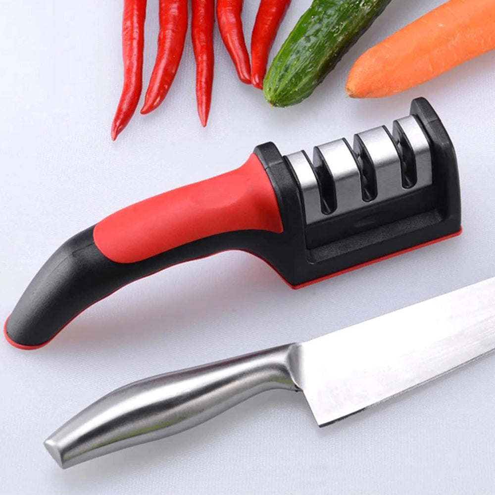 3 Levels Multipurpose Manual Kitchen Knife Sharpening Tool