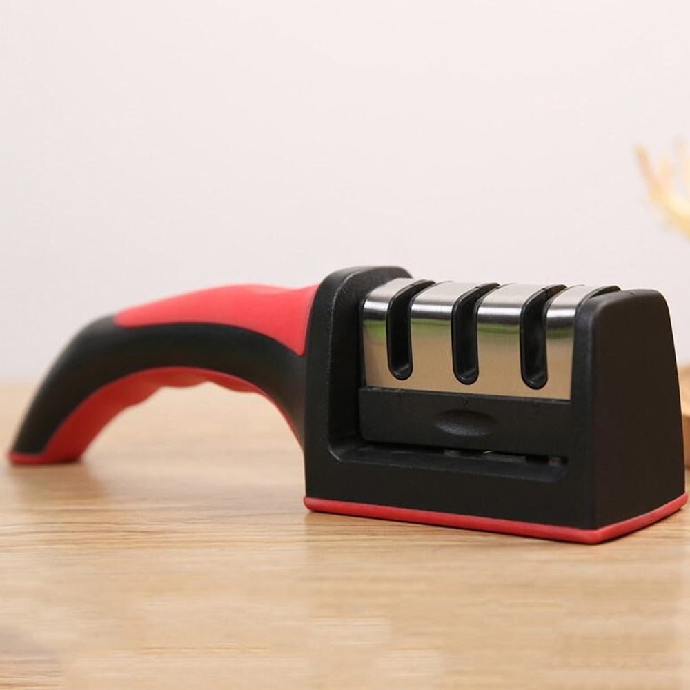 3 Levels Multipurpose Manual Kitchen Knife Sharpening Tool
