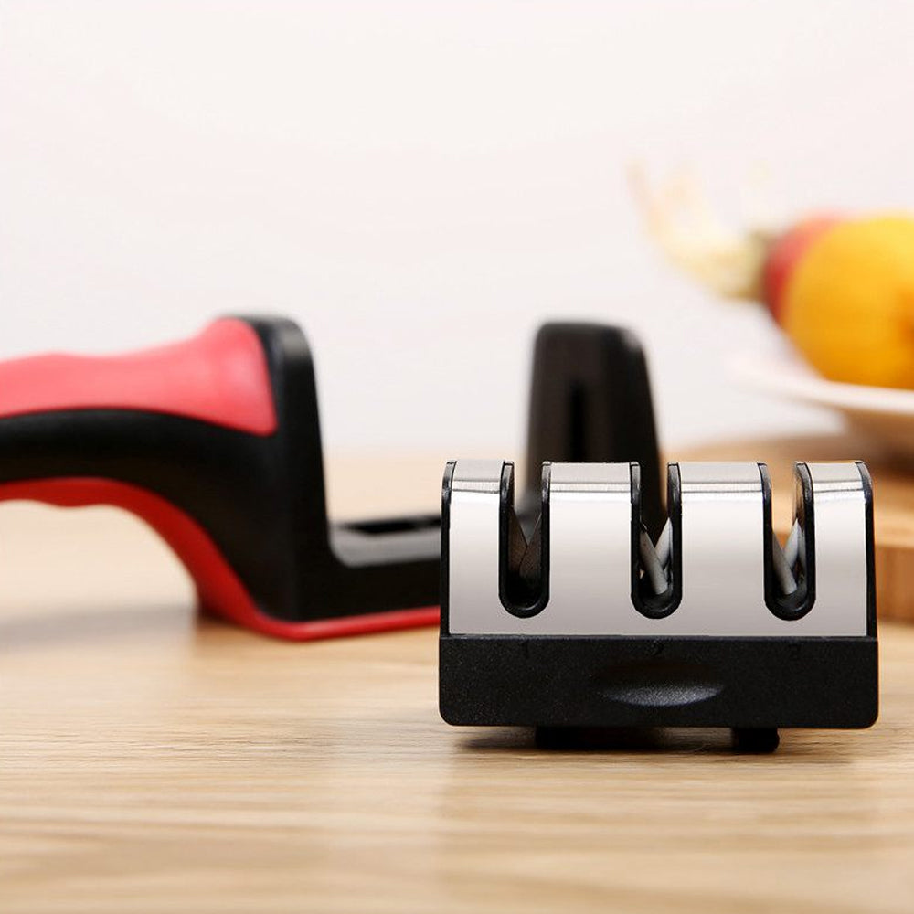 3 Levels Multipurpose Manual Kitchen Knife Sharpening Tool
