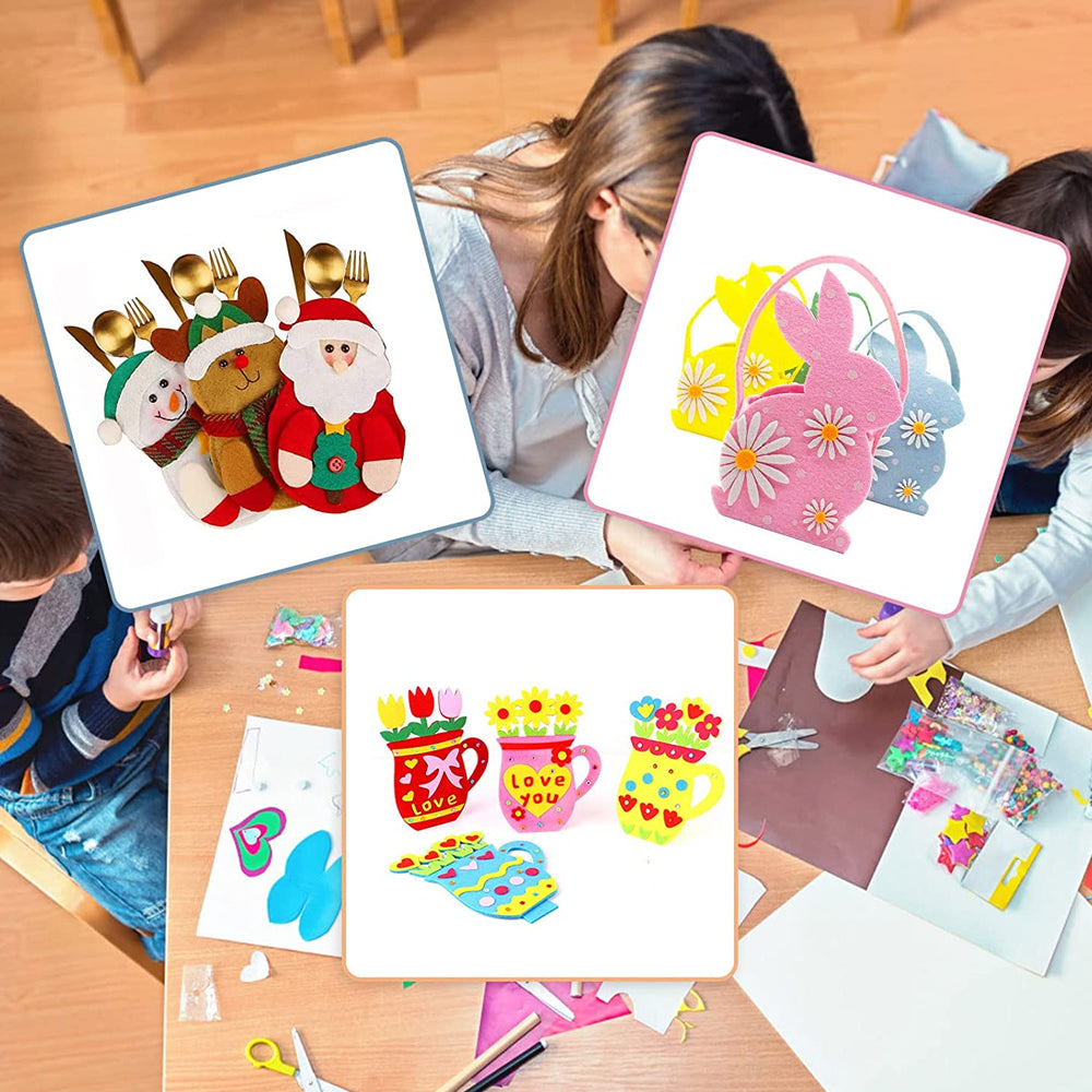 80pcs Squares Non-Woven Felt Fabric Sheets for DIY Handcrafting