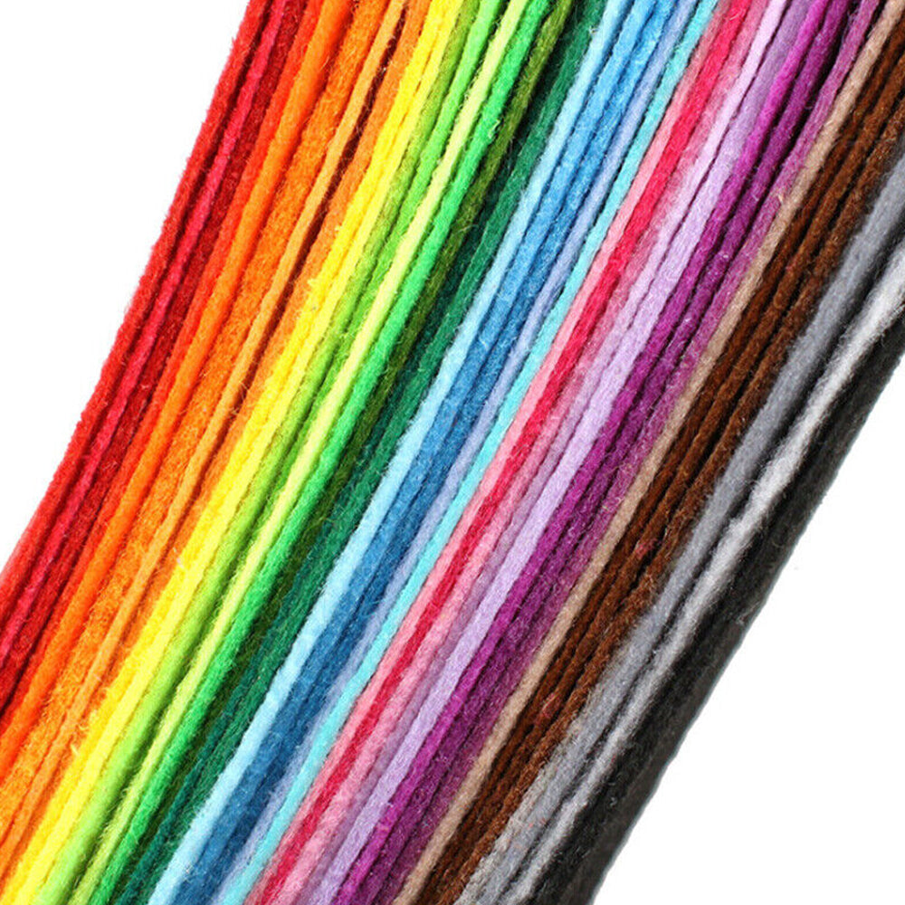 80pcs Squares Non-Woven Felt Fabric Sheets for DIY Handcrafting