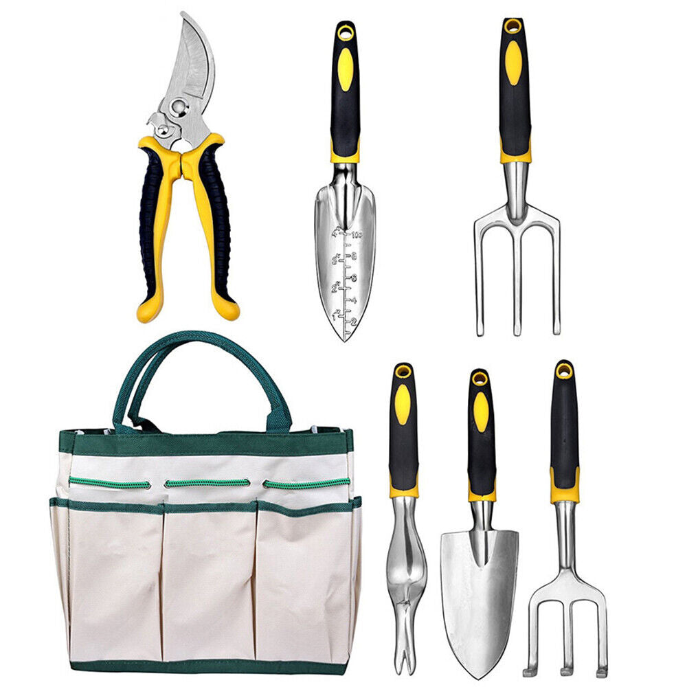 Set of 7 Garden Tools Planting Grafting Kit with Storage Bag