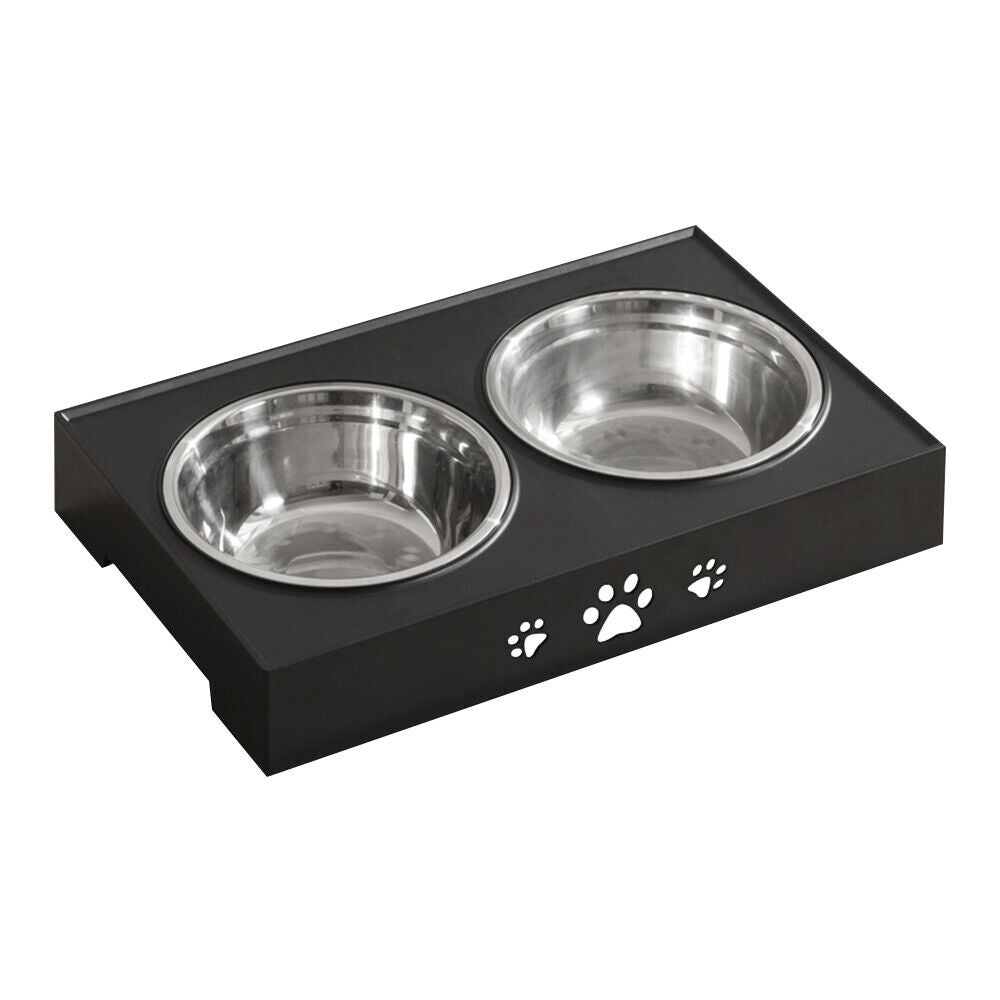 Elevated Double Bowl Dog Pet Feeder with Adjustable Height