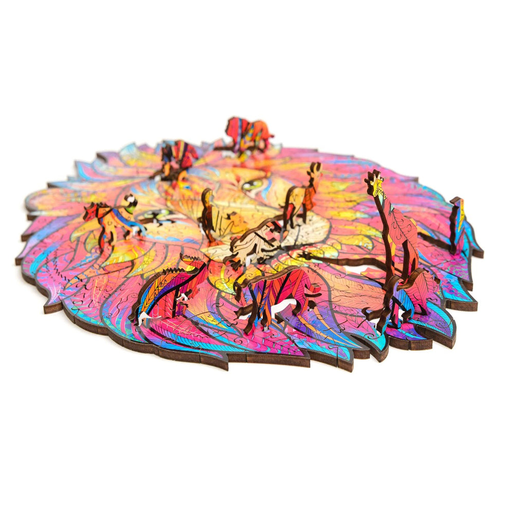 Colorful Mysterious Animal Wooden Toy Jigsaw Puzzle