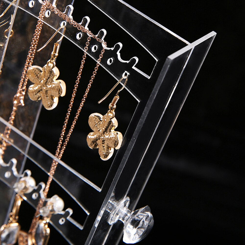 Acrylic Jewelry Storage Box Portable Dustproof Full Clear Display