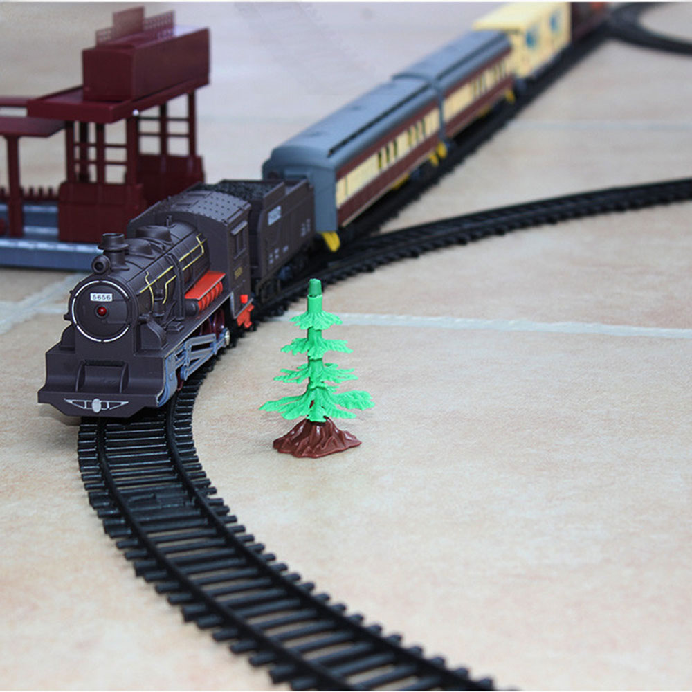 Electric Large Classic Train Set RAIL Vehicle Kids Toy Track-Battery Operated