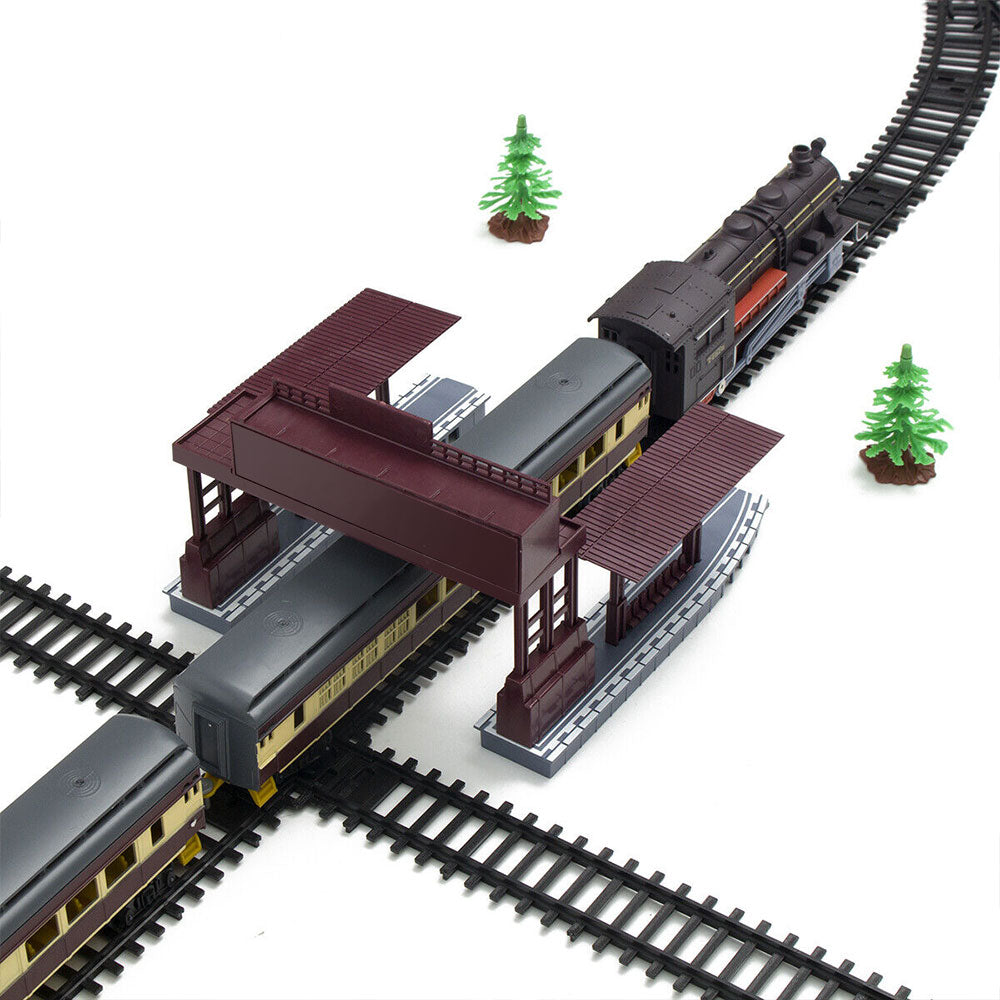 Electric Large Classic Train Set RAIL Vehicle Kids Toy Track-Battery Operated